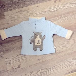 Baby pullover sweater jacket. Beary Cool! Size 3-6 months
